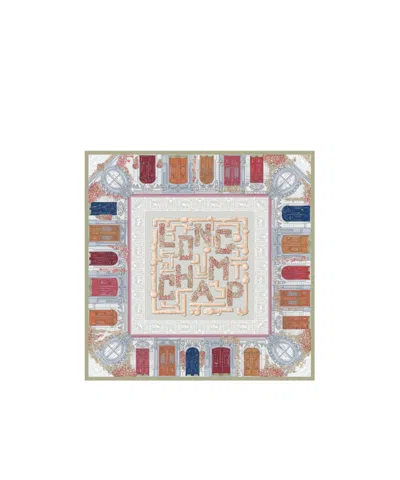 Longchamp Jardin Parisien Silk Scarf 90 In Multi