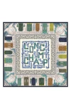 Longchamp Jardin Parisiene Square Silk Scarf In Blue