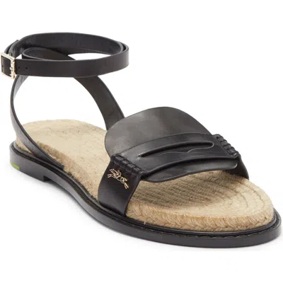 Longchamp Jute Sandal In Black