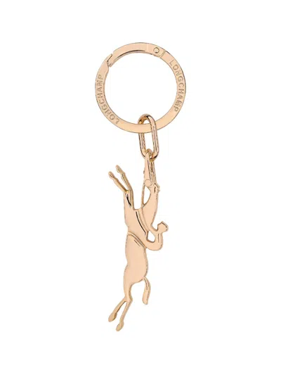 Longchamp ` Key Ring In Gold