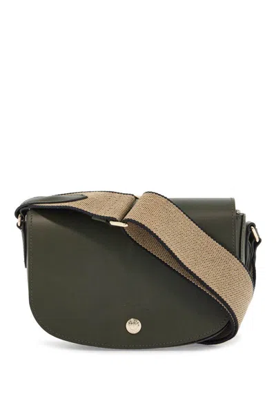 Longchamp Khaki Leather Crossbody Bag Epure With Adjustable Strap In Brown