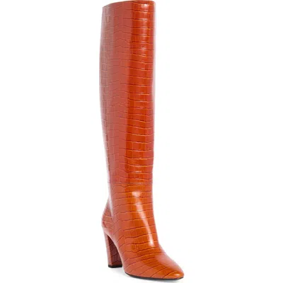 Longchamp Knee High Boot In Burgundy