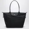 Longchamp Black Recycled Canvas L Le Pliage Energy Bag In Black