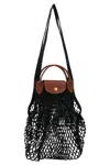 Longchamp 'l Le Pliage Filet' Shoulder Bag In Black