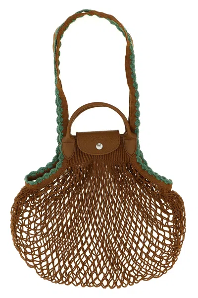 Longchamp 'l Le Pliage Filet' Shoulder Bag In Brown