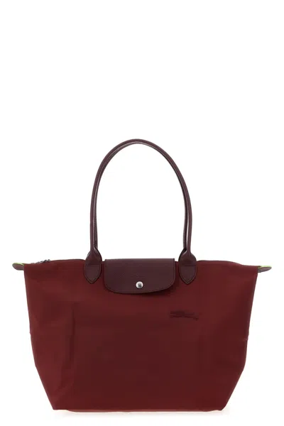 Longchamp 'l Le Pliage Green' Shoulder Bag In Burgundy