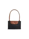Longchamp 'l Le Pliage Original' Black Recycled Canvas Shoulder Bag