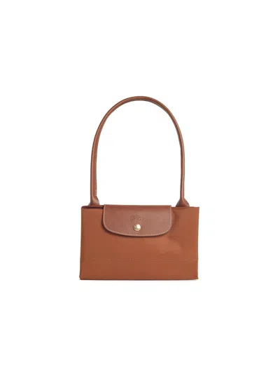 Longchamp 'l Le Pliage Original' Cognac Tela Shoulder Bag In Brown