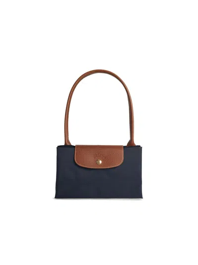 Longchamp 'l Le Pliage Original' Shoulder Bag In Marine Recycled Tela