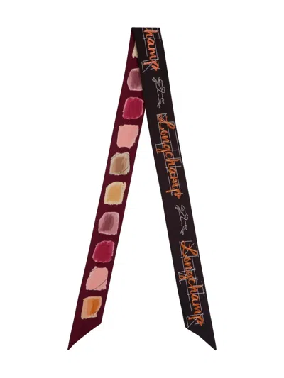 Longchamp La Palette  Printed Silk Scarf In Multi