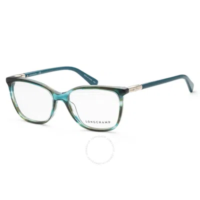 Longchamp Ladies Green Square Eyeglass Frames Lo2603-306