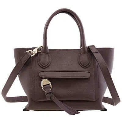 Pre-owned Longchamp Ladies Mailbox Aubergine Top Handle Bag 10103hta061