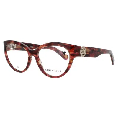 Longchamp Ladies Red Cat Eye Eyeglass Frames -lo2728-606-53