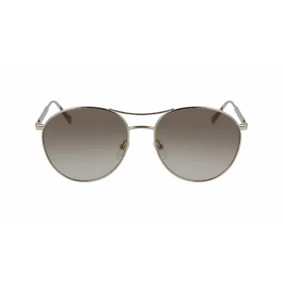 Longchamp Ladies' Sunglasses  Lo133s-712  56 Mm Gbby2 In Metallic