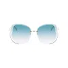 Longchamp Gold Metal Sunglasses