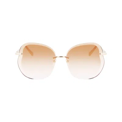 Longchamp Ladies' Sunglasses  Lo160s-707  65 Mm Gbby2 In Brown
