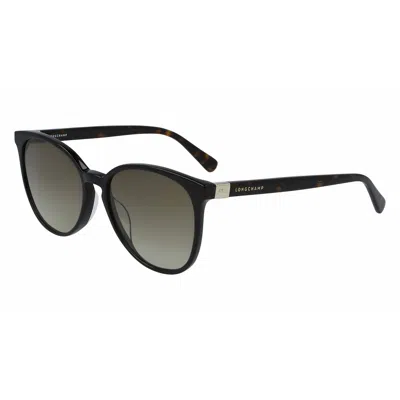Longchamp Ladies' Sunglasses  Lo647s-010  53 Mm Gbby2 In Black