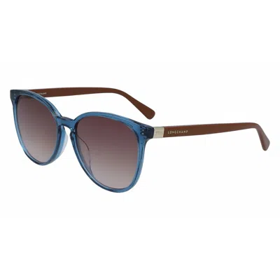 Longchamp Ladies' Sunglasses  Lo647s-429  53 Mm Gbby2 In Blue