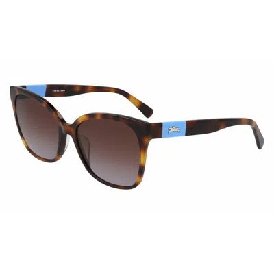 Longchamp Ladies' Sunglasses  Lo657s-214  55 Mm Gbby2 In Brown