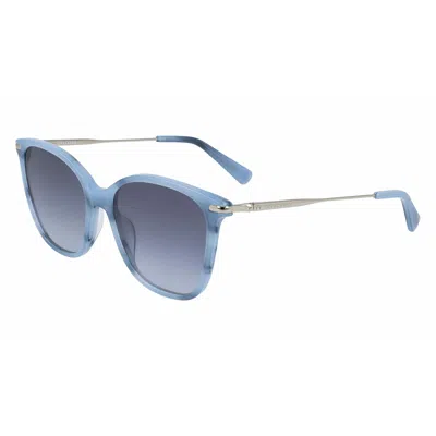 Longchamp Blue Acetate Sunglasses In Multi