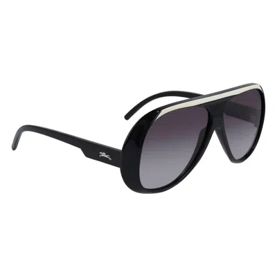 Longchamp Ladies' Sunglasses  Lo664s-001  59 Mm Gbby2 In Black