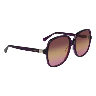 Longchamp Ladies' Sunglasses  Lo668s-513  58 Mm Gbby2 In Brown