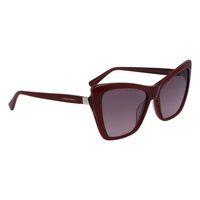 Longchamp Ladies' Sunglasses  Lo669s-598  56 Mm Gbby2 In Brown