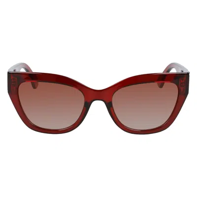 Longchamp Ladies' Sunglasses  Lo691s-602  55 Mm Gbby2 In Brown