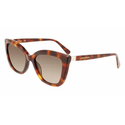 Longchamp Ladies' Sunglasses  Lo695s-230  54 Mm Gbby2 In Brown