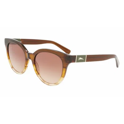 Longchamp Ladies' Sunglasses  Lo697s-701  53 Mm Gbby2 In Brown
