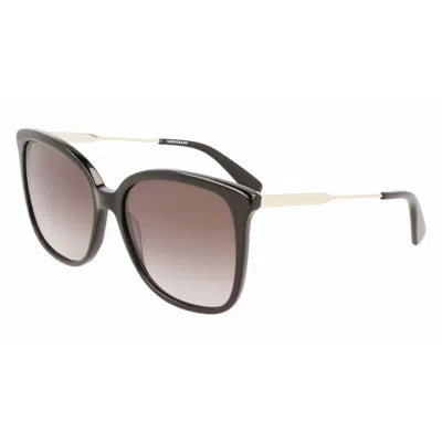 Longchamp Ladies' Sunglasses  Lo706s-1  57 Mm Gbby2 In Black