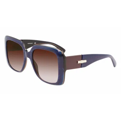 Longchamp Ladies' Sunglasses  Lo713s-403  53 Mm Gbby2 In Brown