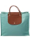 Longchamp Large Canvas Tote In Blue