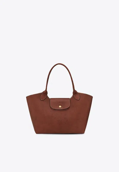 Longchamp Large Épure Leather Shoulder Bag In Brown