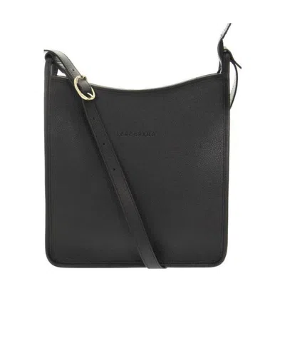 Longchamp Le Foulonné Medium Crossbody Bag In Black