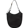 Longchamp Large Le Foulonne Leather Hobo Bag In Black