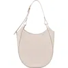 Longchamp Large Le Foulonne Leather Hobo Bag In White