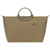 Longchamp Large Le Pilage Travel Bag In Green