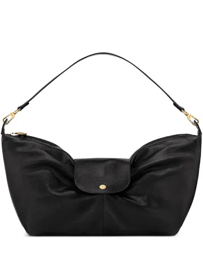 Longchamp Large Le Pilage Xtra Flap Shoulder Bag In Black