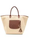 Longchamp Large Le Pliage Collection Basket Tote Bag In Neutrals