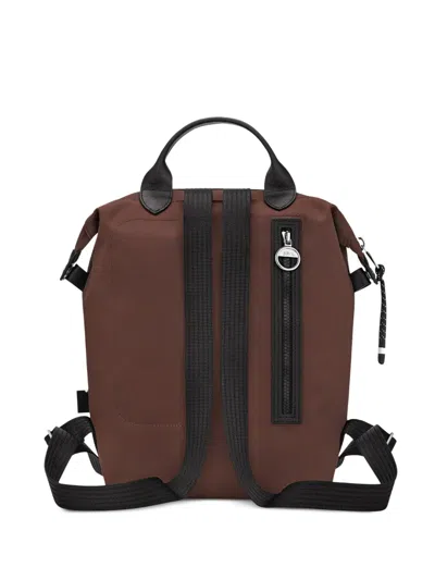 Longchamp Large Le Pliage Energy Logo-tape Backpack In Brown