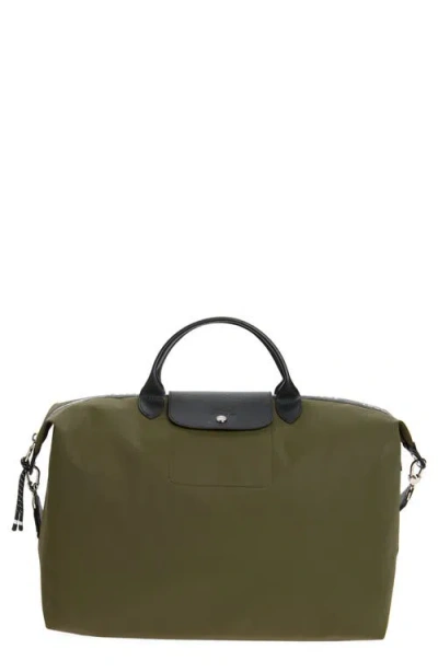Longchamp Large Le Pliage Energy Recycled Canvas Travel Duffle Bag In Brown