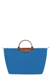 Longchamp Large Le Pliage Green Recycled Canvas Travel Bag