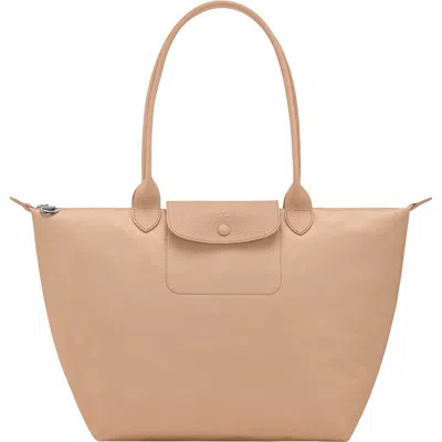 Longchamp Large Le Pliage One Nylon Shoulder Tote In Red