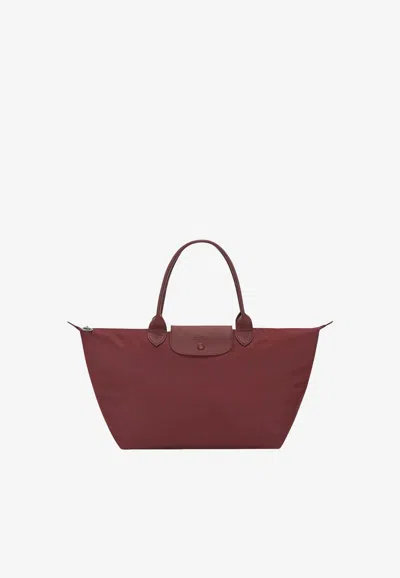 Longchamp Large Le Pliage One Tote Bag In Burgundy