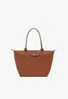 Longchamp Large Le Pliage Original Bag In Brown