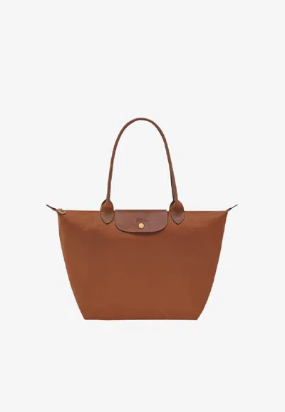 Longchamp Large Le Pliage Original Bag In Brown