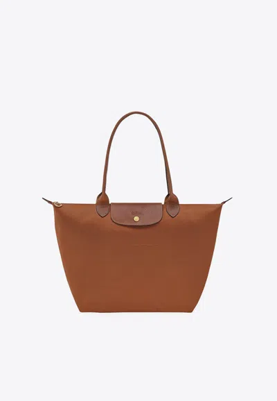Longchamp Large Le Pliage Original Tote Bag In Brown