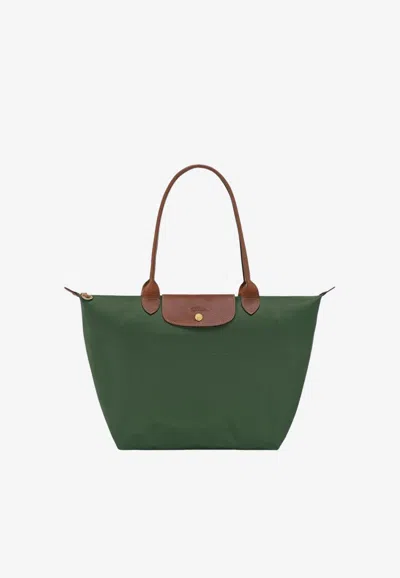Longchamp Large Le Pliage Original Tote Bag In Green
