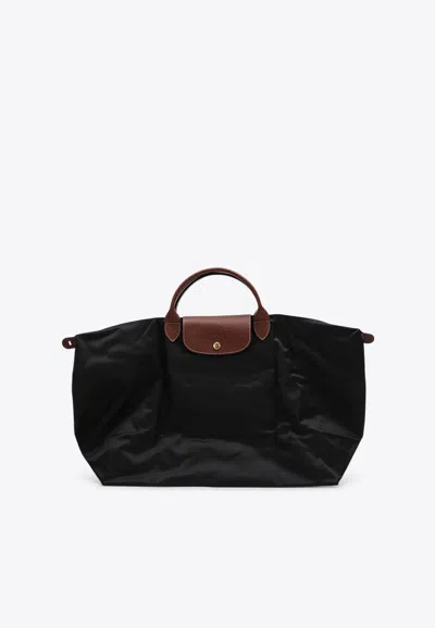 Longchamp Large Le Pliage Original Travel Bag In Black